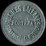 Jeton de n�cessit� de 5 centimes �mis par Aux Iles Bal�ares - Forteza � Saint-Pierre-le-Moutier (58240 - Ni�vre) - avers