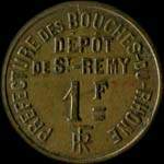 Jeton de 1 franc �mis pour le D�p�t de St-R�my (camp d'internement civil) de la Pr�fecture des Bouches-du-Rh�ne � Saint-R�my-de-Provence (13210 - Bouches-du-Rh�ne) - avers