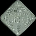 Jeton de 50 centimes �mis pour le D�p�t de St-R�my (camp d'internement civil) de la Pr�fecture des Bouches-du-Rh�ne � Saint-R�my-de-Provence (13210 - Bouches-du-Rh�ne) - avers