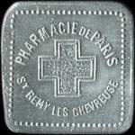 Jeton de 2 francs �mis par la Pharmacie de Paris � Saint-R�my-l�s-Chevreuse (78470 - Yvelines) - avers