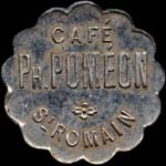 Jeton de 12 1/2 centimes �mis par le Caf� Ph.Pom�on � Saint-Romain-en-Jarez (42800 - Loire) - avers