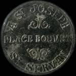 Jeton de 5 centimes �mis par A Saint-Joseph - Place Bouvet � Saint-Servan (35400 - Ille-et-Vilaine) - avers