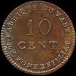 Jeton de 10 centimes �mis par la Fabrique du Vast - P.F.Fontenillat au Vast (50630 - Manche) - avers