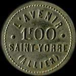 Jeton de 1 franc �mis par L'Avenir - Coop�rative de Consommation � Saint-Yorre (03270 - Allier) - avers