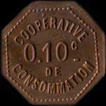 Jeton de 10 centimes �mis par L'Avenir - Coop�rative de Consommation � Saint-Yorre (03270 - Allier) - revers