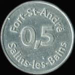 Jeton de 0,5 franc �mis par le Fort-St-Andr� � Salins-les-Bains (39110 - Jura) - avers
