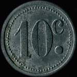 Jeton de 10 centimes 1920 �mis par l'Union du Commerce & de l'Industrie de Sannois (95110 - Val-d'Oise) - revers