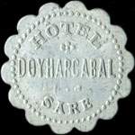 Jeton de n�cessit� de 25 centimes �mis par l'H�tel Doyharcabal � Sare (64310 - Pyr�n�es-Atlantiques) - avers