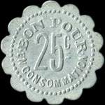 Jeton de n�cessit� de 25 centimes �mis par l'H�tel Doyharcabal � Sare (64310 - Pyr�n�es-Atlantiques) - revers