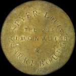 Jeton de n�cessit� de 1 franc �mis par le Syndicat d'Entrepositaires et Limonadiers - Seyer Louis - Limonadier - Tel. 293 � Sarrebourg (57400 - Moselle) - avers