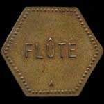 Jeton de Fl�te en laiton �mis par l'Union Coop�rative de Saulnes (54650 - Meurthe-et-Moselle) - revers