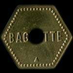 Jeton de Baguette trou� �mis par la Coop�rative de Saulnes (54650 - Meurthe-et-Moselle) - revers