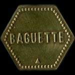Jeton de Baguette en laiton �mis par l'Union Coop�rative de Saulnes (54650 - Meurthe-et-Moselle) - revers