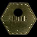 Jeton de Fl�te en laiton trou� �mis par l'Union Coop�rative de Saulnes (54650 - Meurthe-et-Moselle) - revers