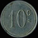 Jeton de 10 centimes �mis par la Cotonni�re du Sud-Est � Savines-le-Lac (05160 - Hautes-Alpes) - revers