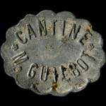 Jeton de 50 centimes �mis par la Cantine M.Guilbot du 12e r�giment de Chasseurs bas� � Sedan - avers