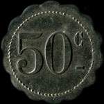 Jeton de 50 centimes �mis par le Cercle R�publicain de Segonzac (16130 - Charente) - revers