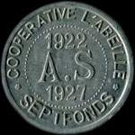 Jeton de 10 centimes 1922 - 1927 �mis par la Coop�rative l'Abeille � Septfonds (82240 - Tarn-et-Garonne) - avers