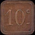 Jeton de 10 centimes �mis par le Boucher J.Gr�goire � Servian (34290 - H�rault) - revers