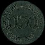 Jeton de 0,30 franc 1895 �mis par le Casino de la Plage - Cette � S�te (34200 - H�rault) - avers