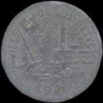 Jeton de 10 centimes 1917 (avec triangle sous 10) �mis par la Ville et Port de Cette � S�te (34200 - H�rault) - avers
