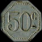 Jeton de 50 centimes �mis par la Coop�rative F. Labesse � S�zanne (51120 - Marne) - revers