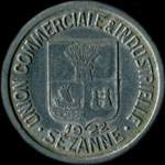 Jeton de 5 centimes 1922 émis par l'Union Commerciale & Industrielle de Sézanne (51120 - Marne) - avers