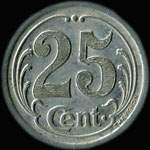 Jeton de 25 centimes 1922 �mis par l'Union Commerciale & Industrielle de S�zanne (51120 - Marne) - revers