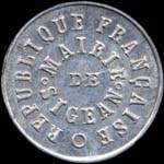 Jeton de 10 centimes 1917 �mis par la Mairie de Sigean (11130 - Aude) - avers