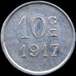 Jeton de 10 centimes 1917 �mis par la Mairie de Sigean (11130 - Aude) - revers