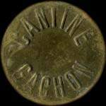 Jeton de n�cessit� de 1 franc �mis par la Cantine Gachon du 25e r�giment d'Artillerie Divisionnaire - avers
