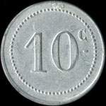 Jeton de n�cessit� de 10 centimes �mis par les Papeteries de Sorel-Moussel (28260 - Eure-et-Loir) - revers