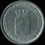 Jeton de 10 centimes 1922 �mis par le Syndicat Commerce & Industrie de Soulac-sur-Mer (33780 - Gironde) - avers