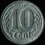Jeton de 10 centimes 1922 �mis par le Syndicat Commerce & Industrie de Soulac-sur-Mer (33780 - Gironde) - revers