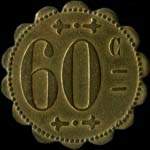 Jeton Brasserie N�gre - 60 centimes - Strasbourg (67000 - Bas-Rhin) - revers