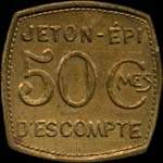 Jeton Entente Pacifiste Internationale - EPI - 50 centimes - Strasbourg (67000 - Bas-Rhin) - revers