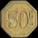 Jeton Grand Caf� de la R�publique - Ren� - 50 centimes - Strasbourg (67000 - Bas-Rhin) - revers