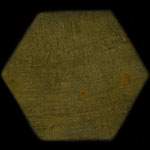 Jeton anonyme de 25 centimes en laiton hexagonal 22 mm de Mutschler à Strasbourg - avers