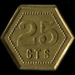 Jeton Fr. Mutschler - 25 centimes - Strasbourg (67000 - Bas-Rhin) - revers