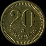 Jeton Brasserie du Tigre - 20 centimes � consommer - Strasbourg (67000 - Bas-Rhin) - revers