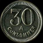 Jeton Brasserie du Tigre - 30 centimes � consommer - Strasbourg (67000 - Bas-Rhin) - revers