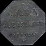 Jeton de 10 centimes �mis par G.C.B.N. A.Castanet - Tarascon (13150 - Bouches-du-Rh�ne) - avers