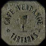 Jeton de 10 centimes �mis par le Caf� Vendange � Tartaras (42800 - Loire) - avers