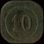 Jeton Alcazar - R.Dubois - Tergnier - 10 centimes - Tergnier (02700 - Aisne) - revers