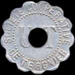 Jeton Soci�t� Cooop�rative de Tergnier - Union des Travailleurs - 1 kg (de pain) - Tergnier (02700 - Aisne) - avers