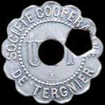 Jeton Soci�t� Cooop�rative de Tergnier - Union des Travailleurs - 1 kg (de pain) - Tergnier (02700 - Aisne) - avers