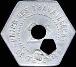 Jeton Soci�t� Cooop�rative de Tergnier - Union des Travailleurs - 2 kg (de pain) - Tergnier (02700 - Aisne) - revers