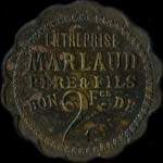Jeton de 2 francs �mis par l'Entreprise Marlaud P�re & Fils � Th�nac (17460 - Charente-Maritime) - avers