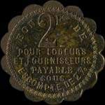 Jeton de 2 francs �mis par l'Entreprise Marlaud P�re & Fils � Th�nac (17460 - Charente-Maritime) - revers