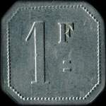 Jeton de 1 franc �mis par la Cantine C. P. Boulang� � Thionville (57100 - Moselle) - revers